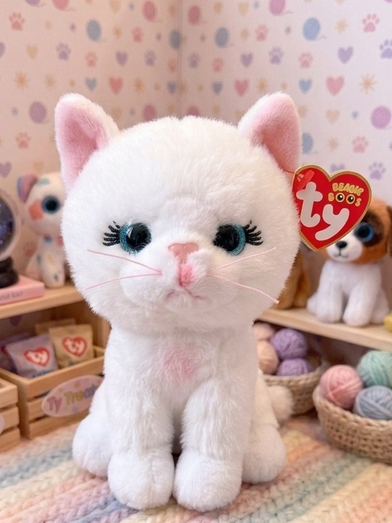 Ty Other - Ty Beanie Boo “Amelia” the White Kitty Cat (6 inch)